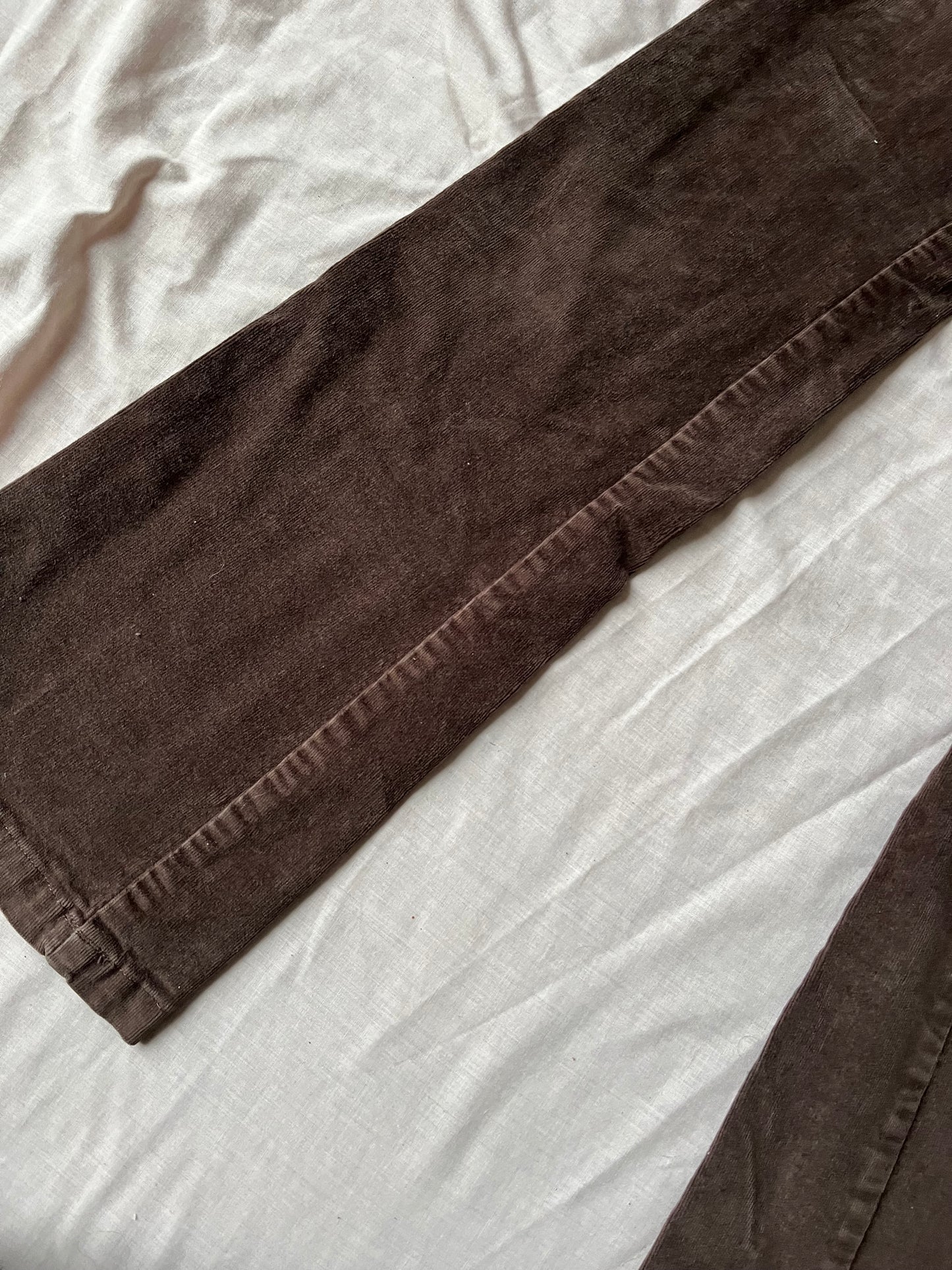Brown Corduroy Flares - UK 6