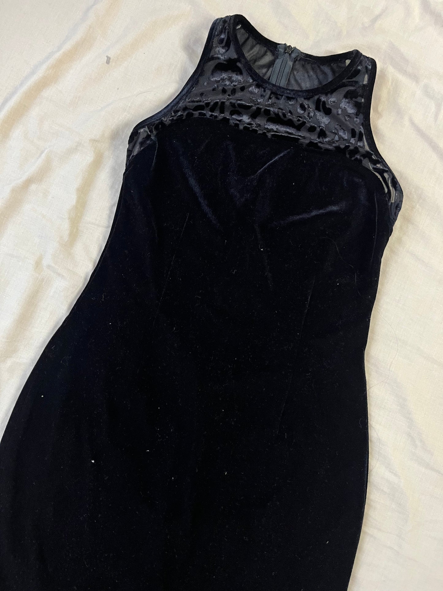 Black Velvet Dress UK 8-10
