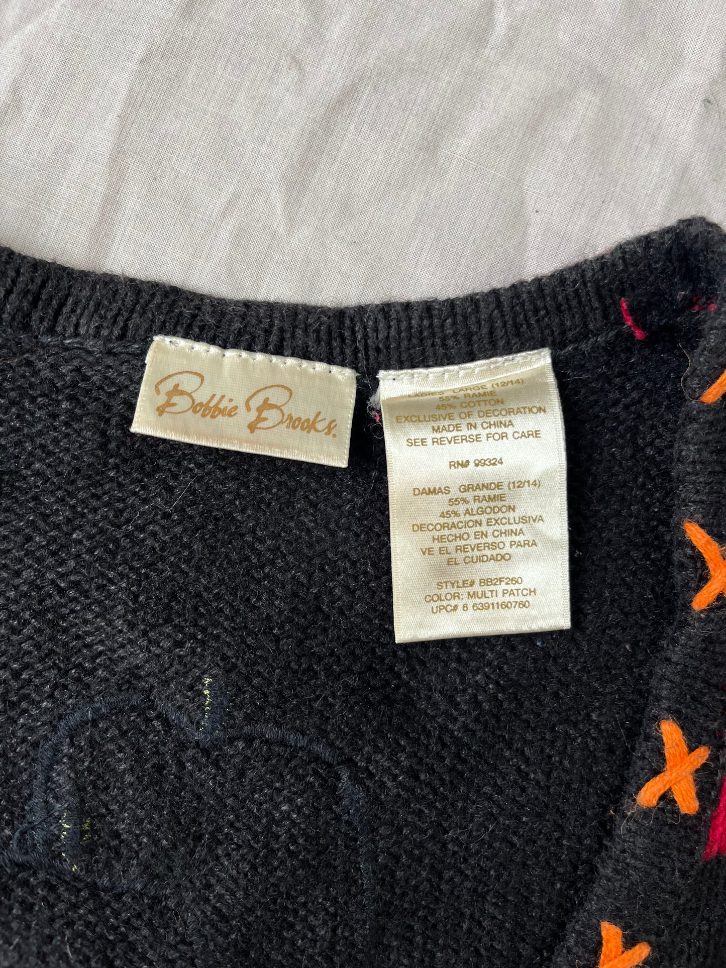 Toil and Trouble 1990s Halloween Sweater Vest M/L