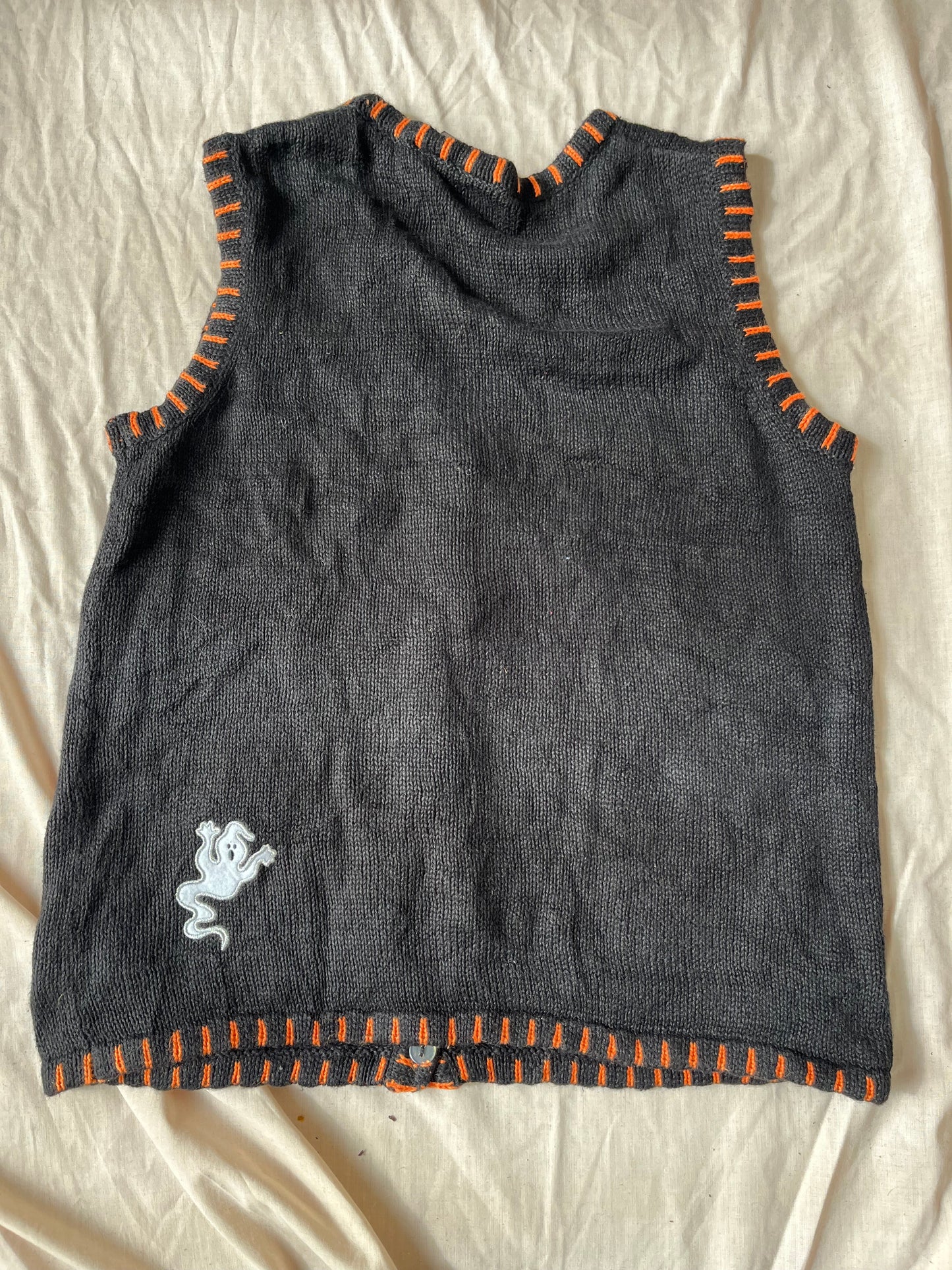 Full Moon 1990s Halloween Sweater Vest M