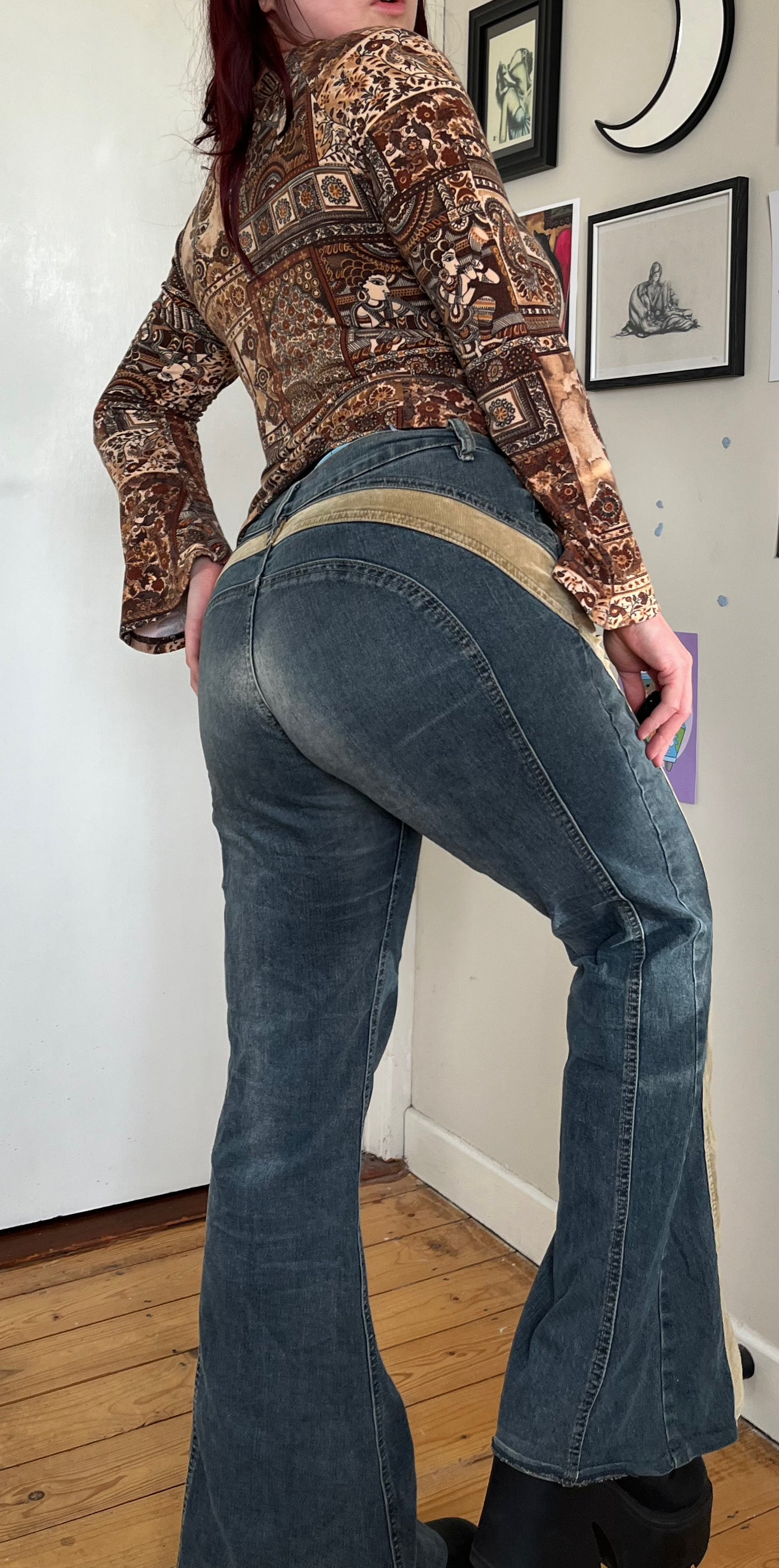 Corduroy Striped Jeans - UK 12