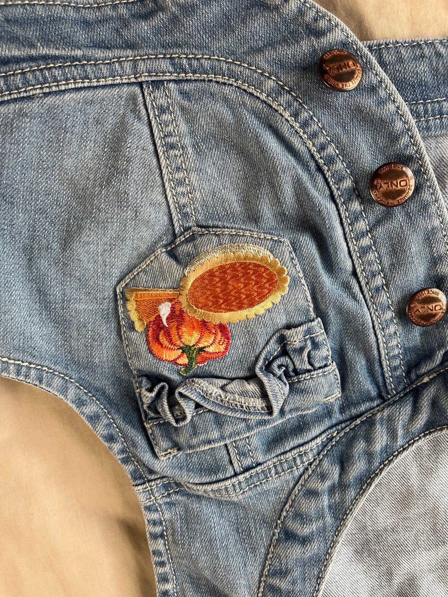 Pumpkin Pie 00s Denim Waistcoat UK 6-10