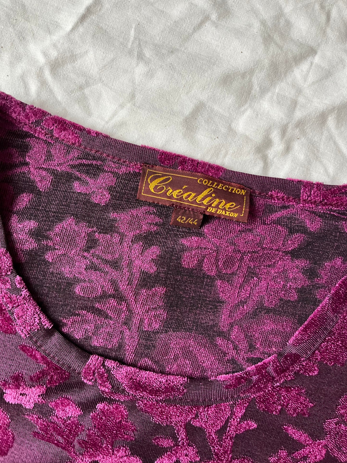Devore Velvet Top UK 14