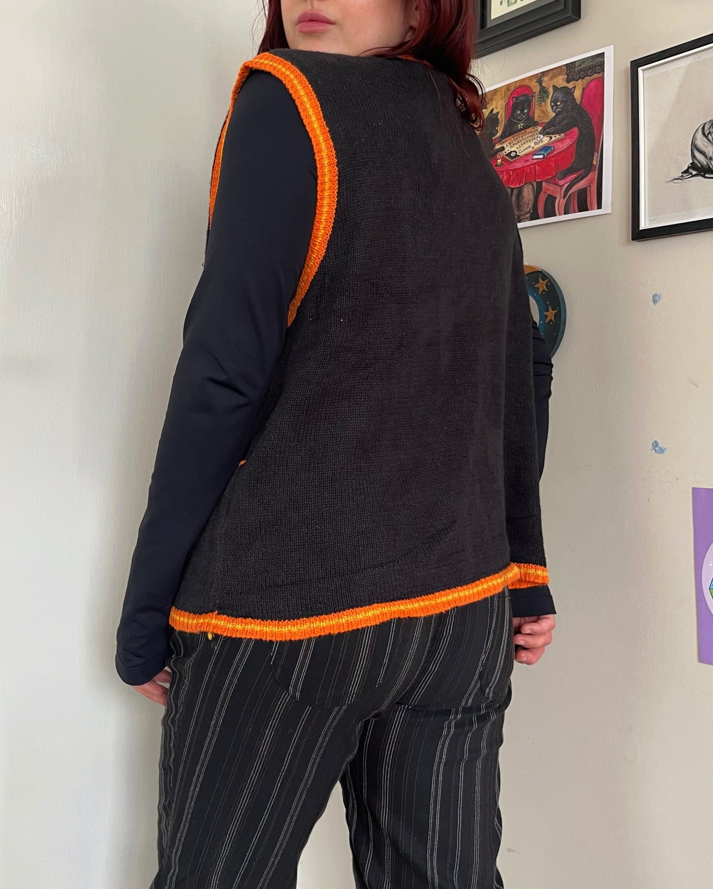 Dusk 1990s Halloween Sweater Vest L/XL