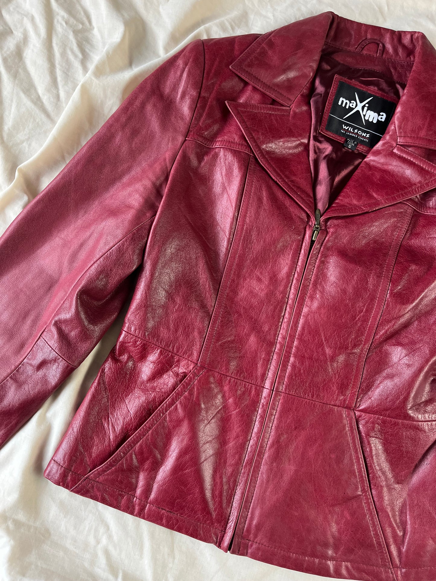 Katherine Leather Jacket UK 8
