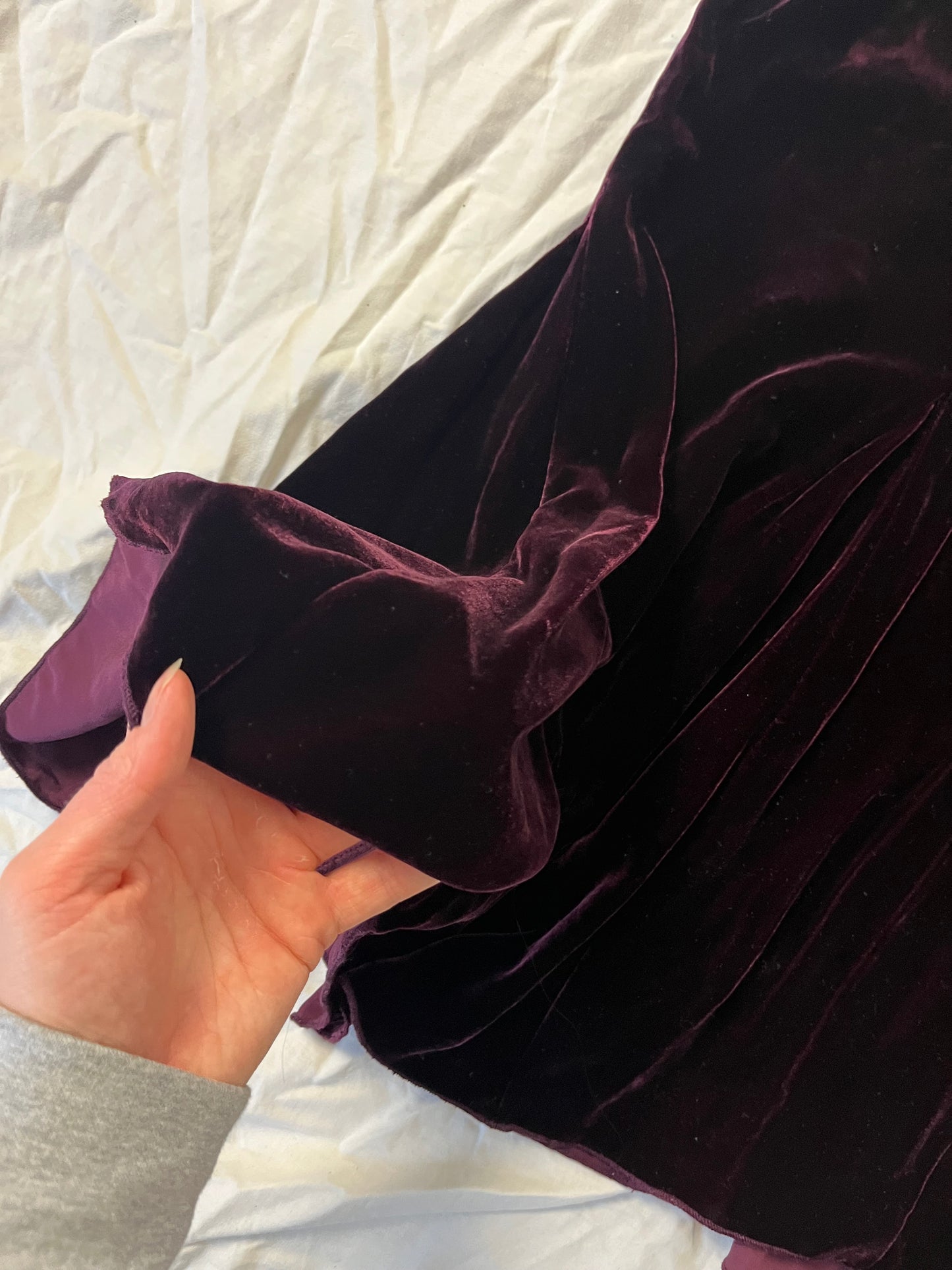 Purple Velvet Skirt UK 10