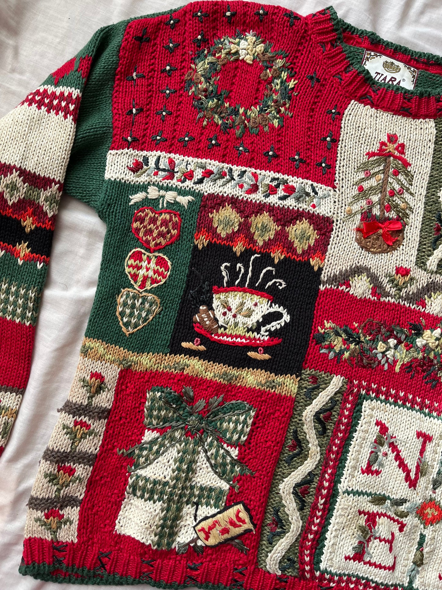 Mulled Wine 1990s Jumper UK 4-16/L