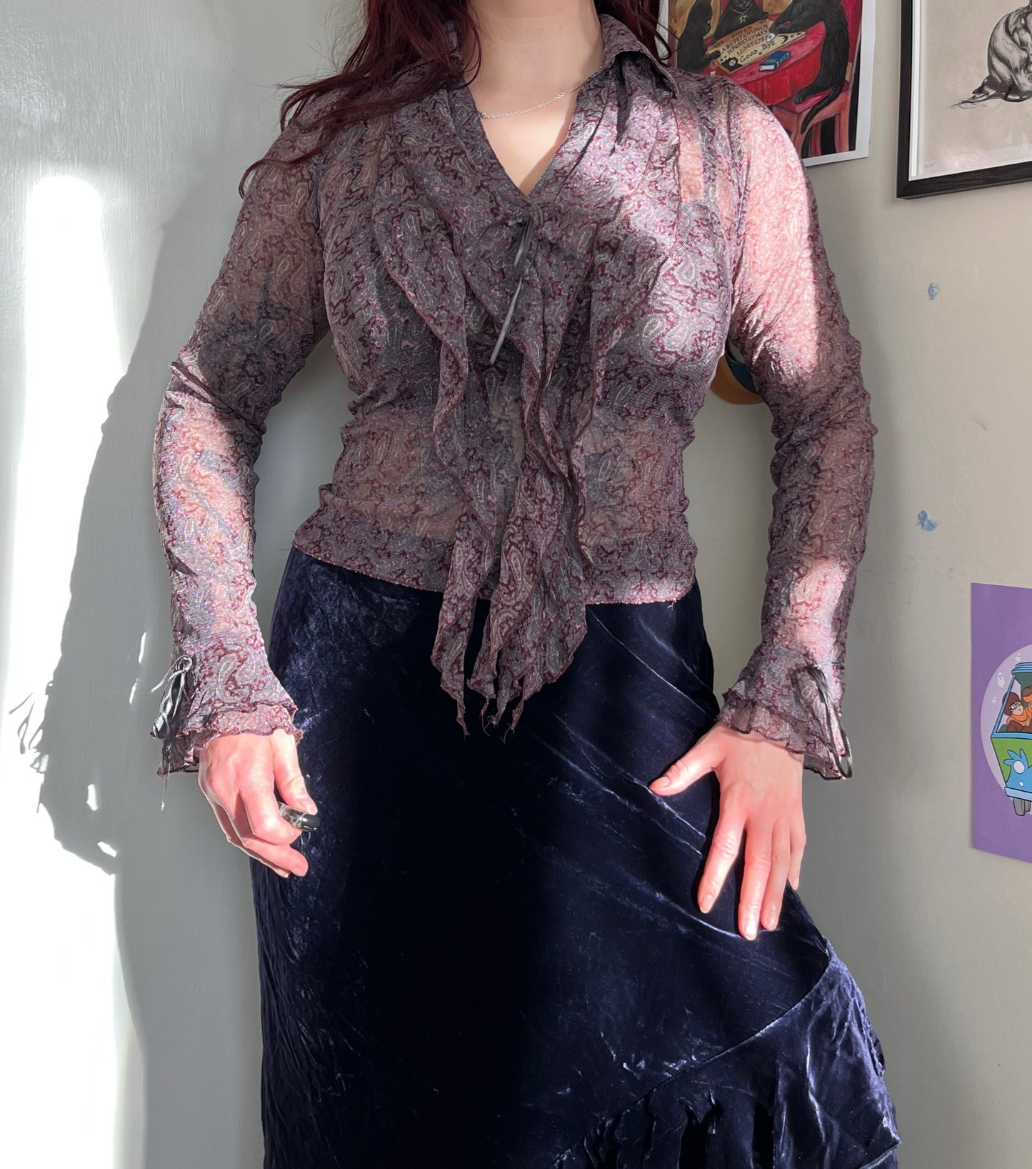 Purple Paisley Top - UK 8-10