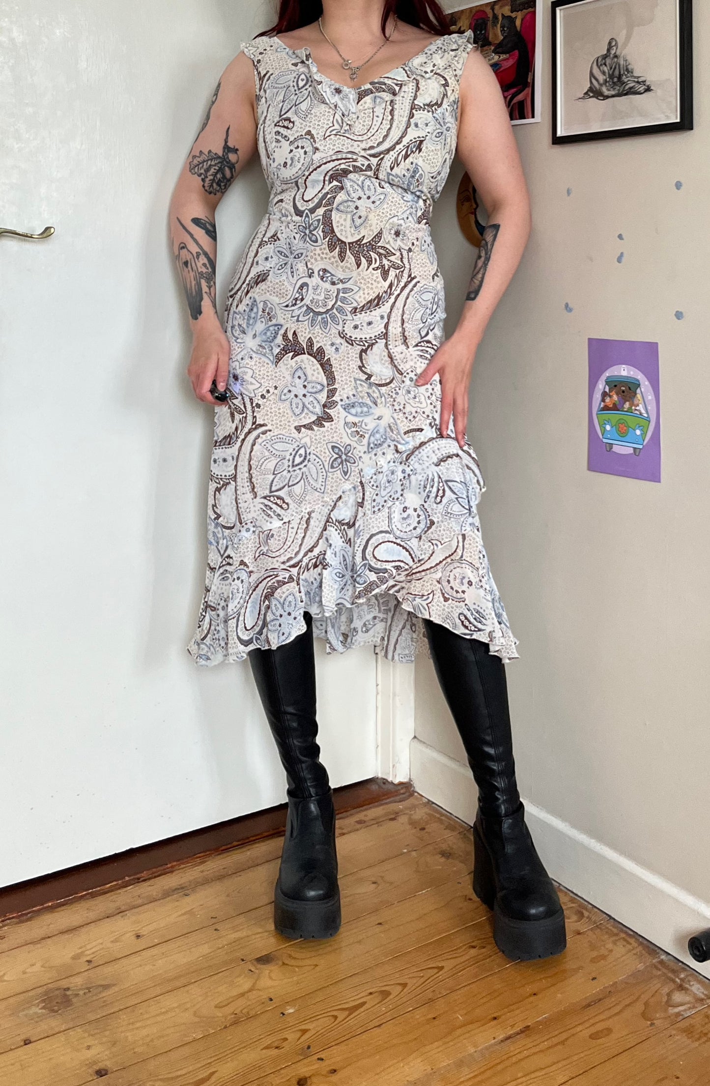 Floral Mesh Dress UK 10