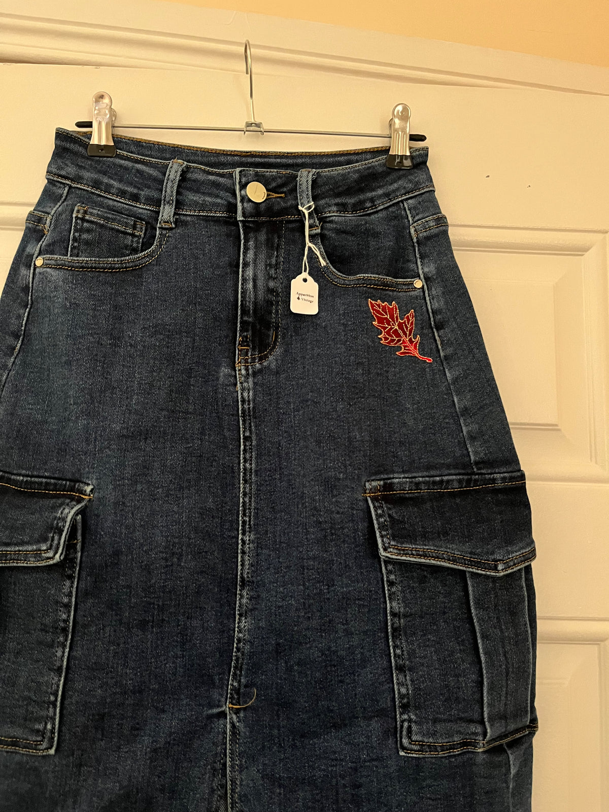 90s Denim Skirt UK 6-10