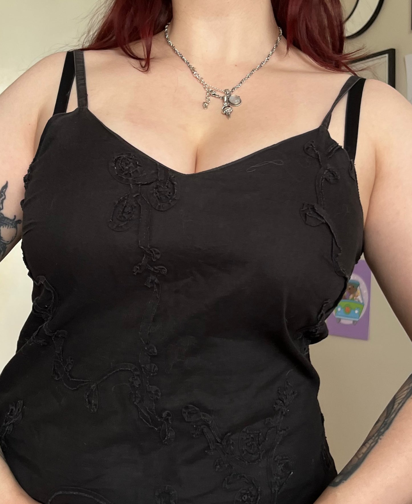 Black Cotton Dress UK 12
