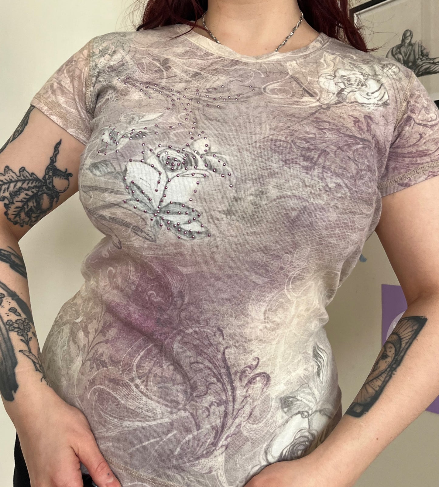 Y2K Floral Tshirt M