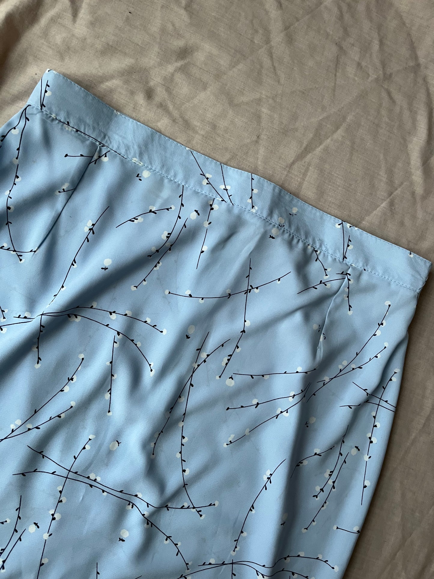 Blue Floral Maxi Skirt - UK 12