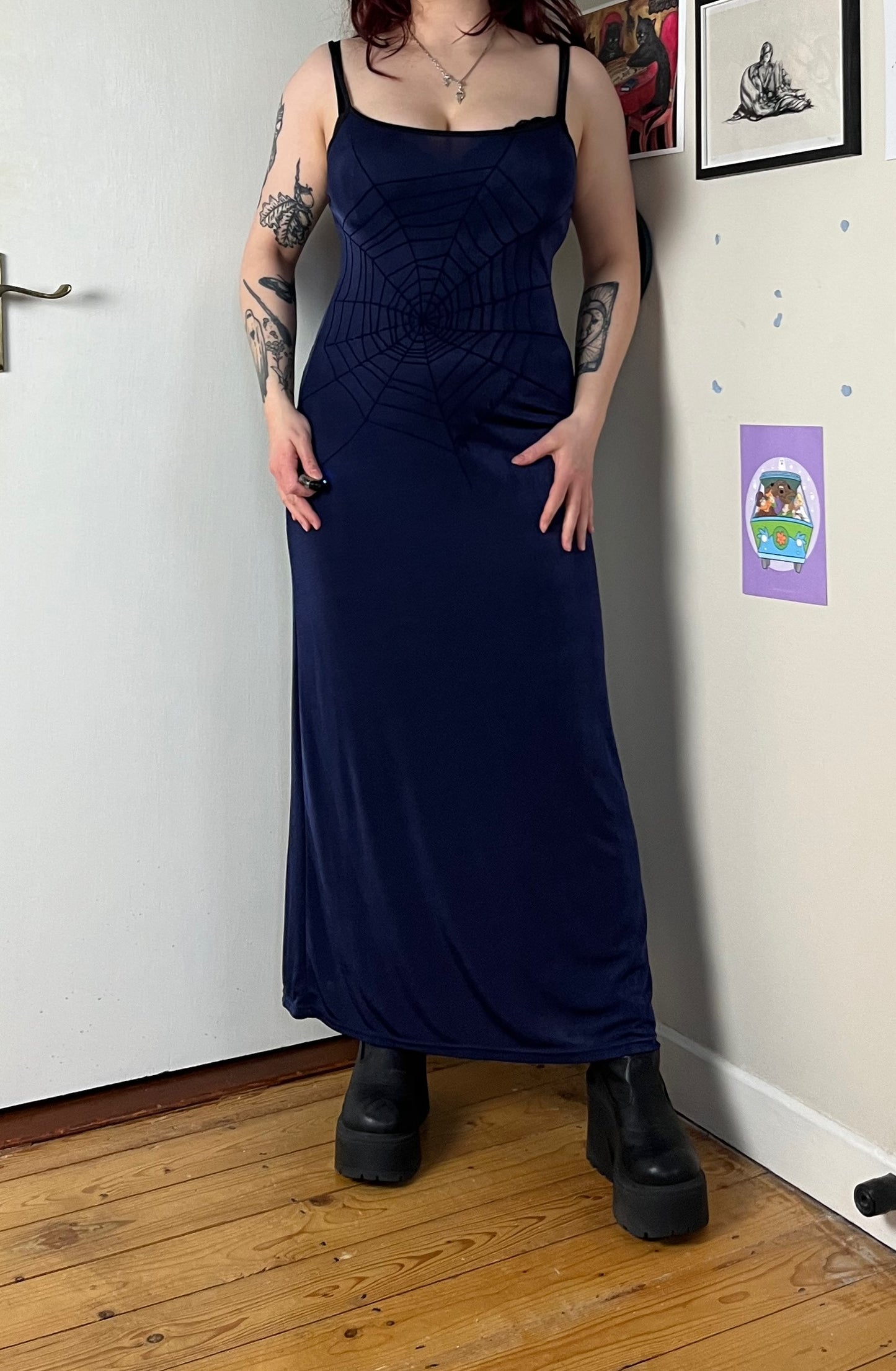 Purple Spiderweb Dress UK 10
