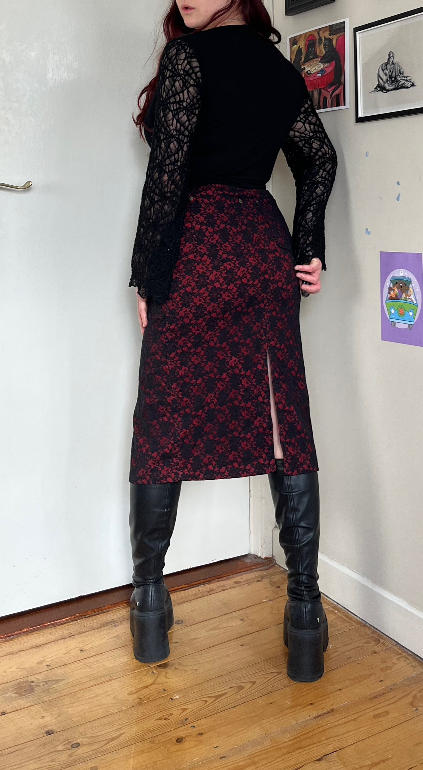 Lace Pencil Skirt UK 8