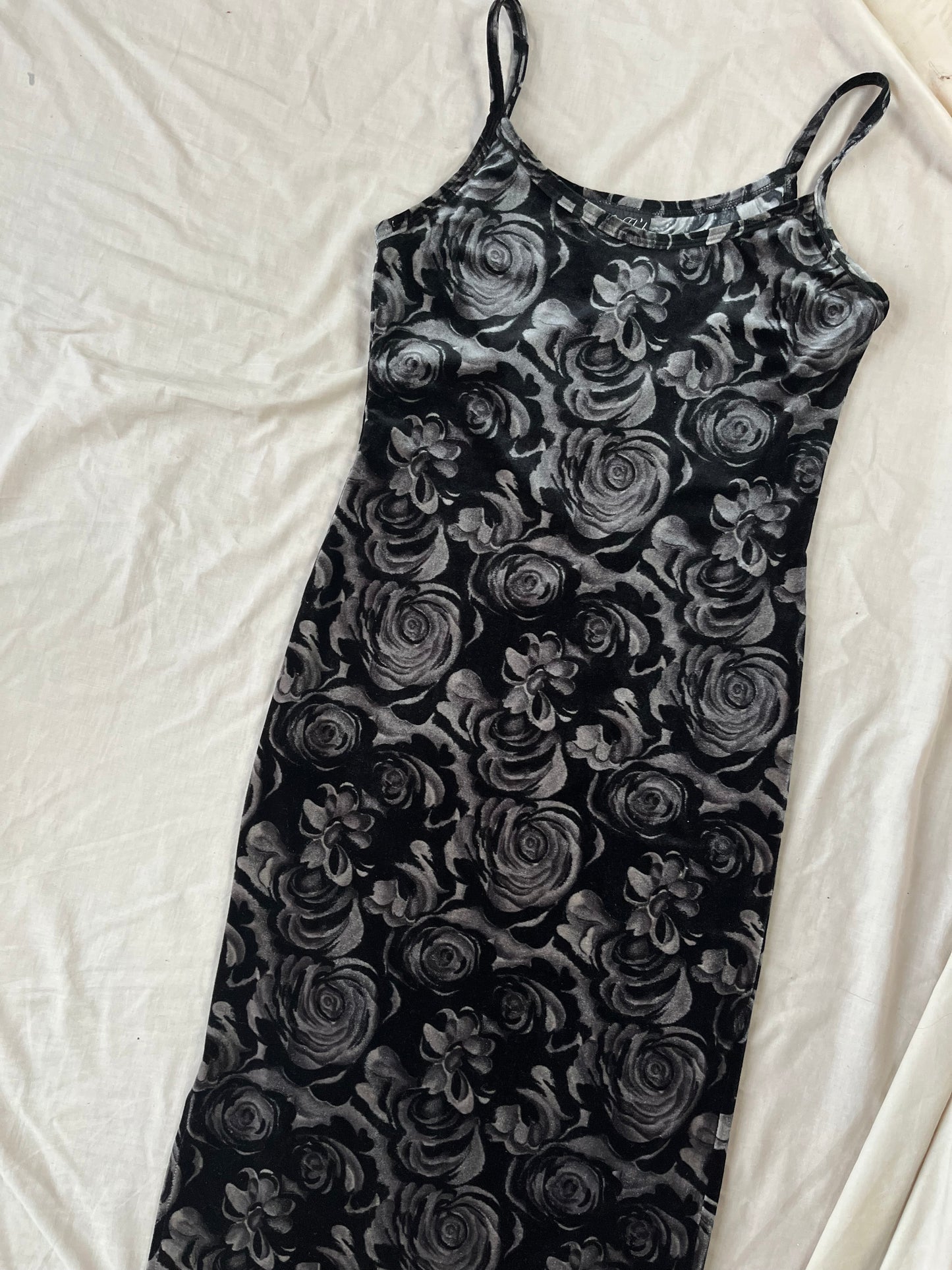 Floral Velvet Dress UK 12
