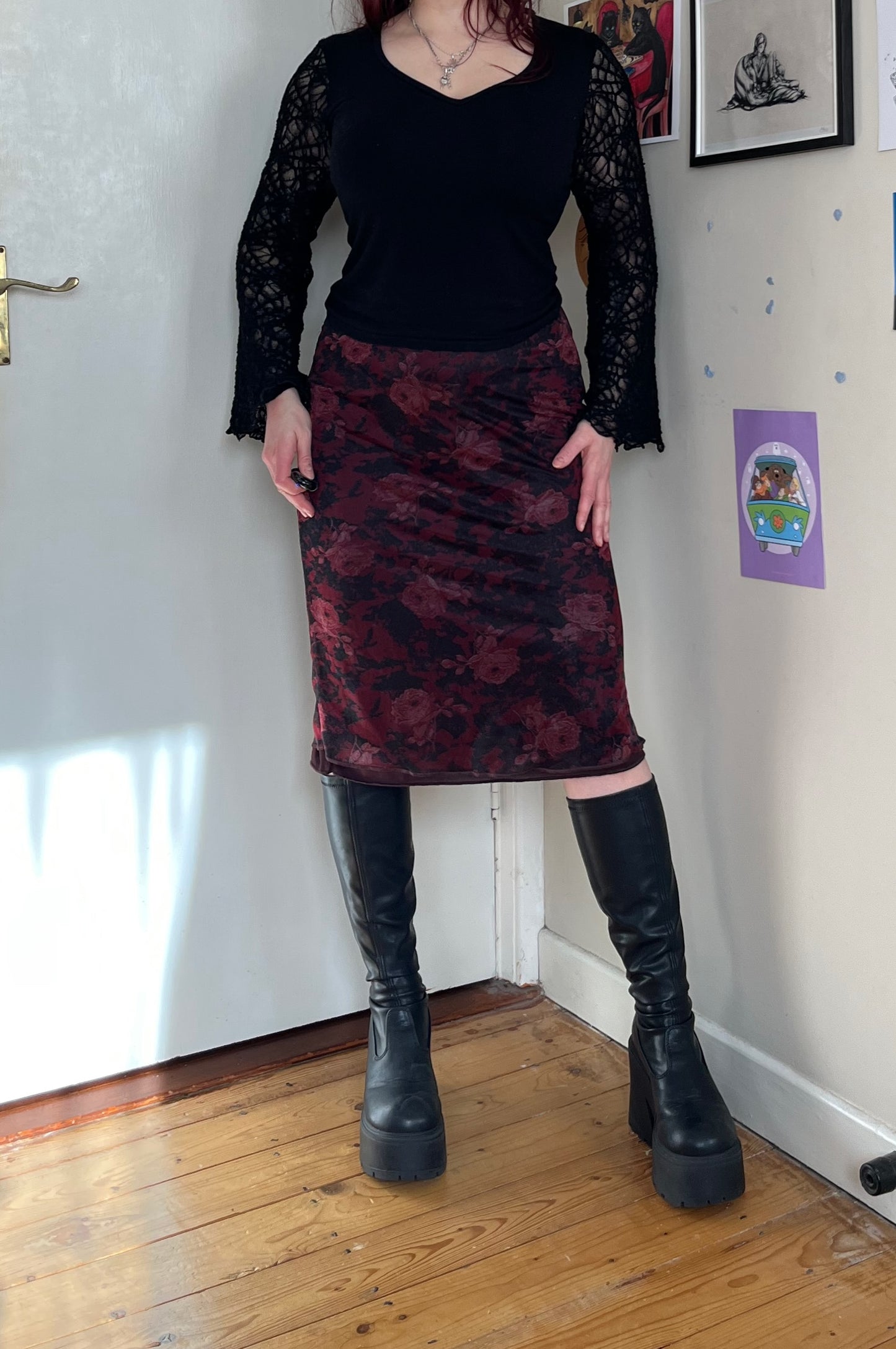 Floral Mesh Skirt UK 10-14