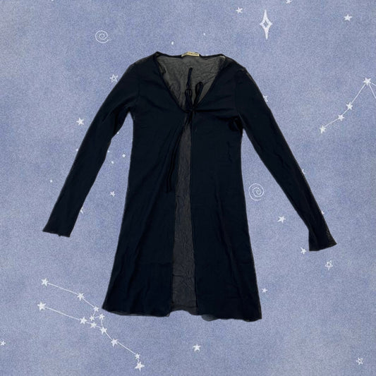 Tie Front Mesh Cardigan UK 6-10