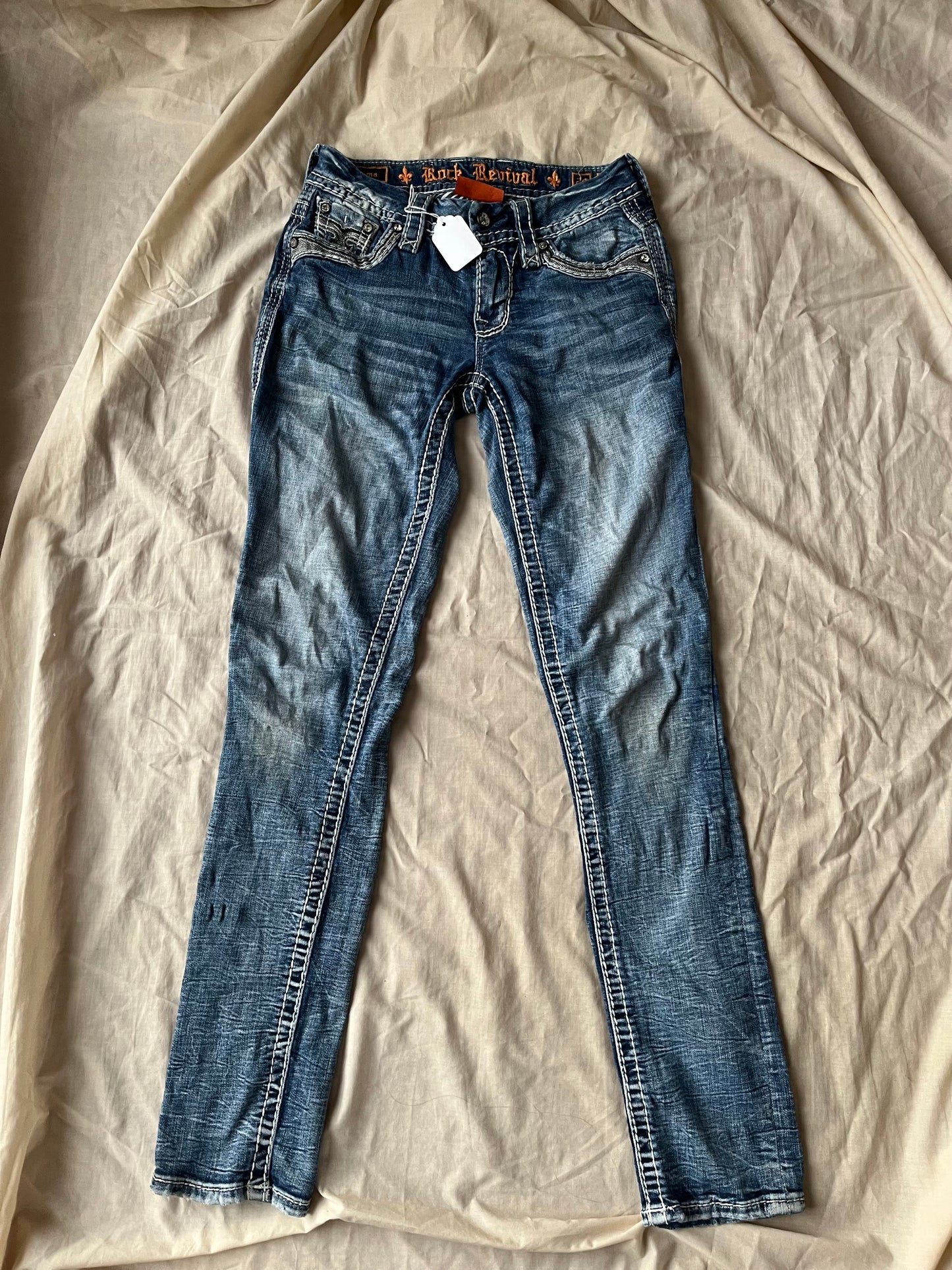 Y2K Rock Revival Jeans UK 6-8
