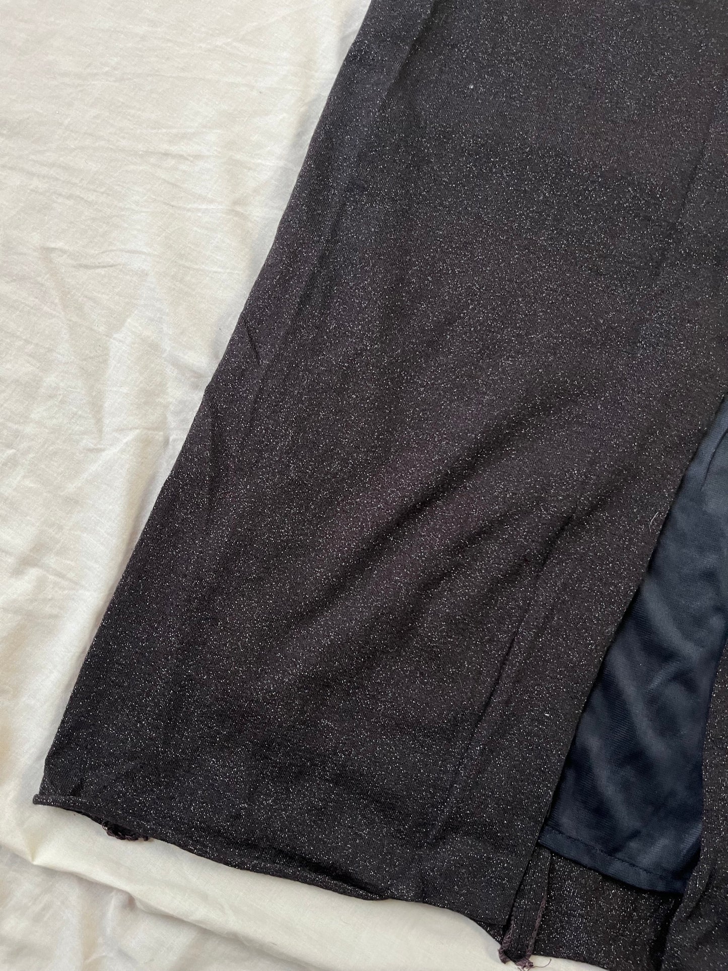 Black Shimmery Maxi Skirt UK 8