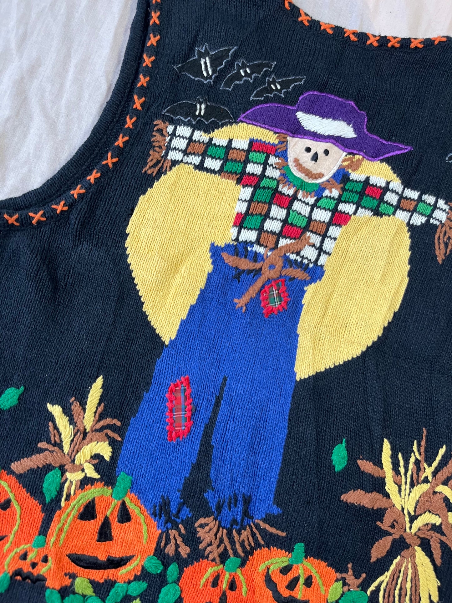 Luna 1990s Halloween Sweater Vest M