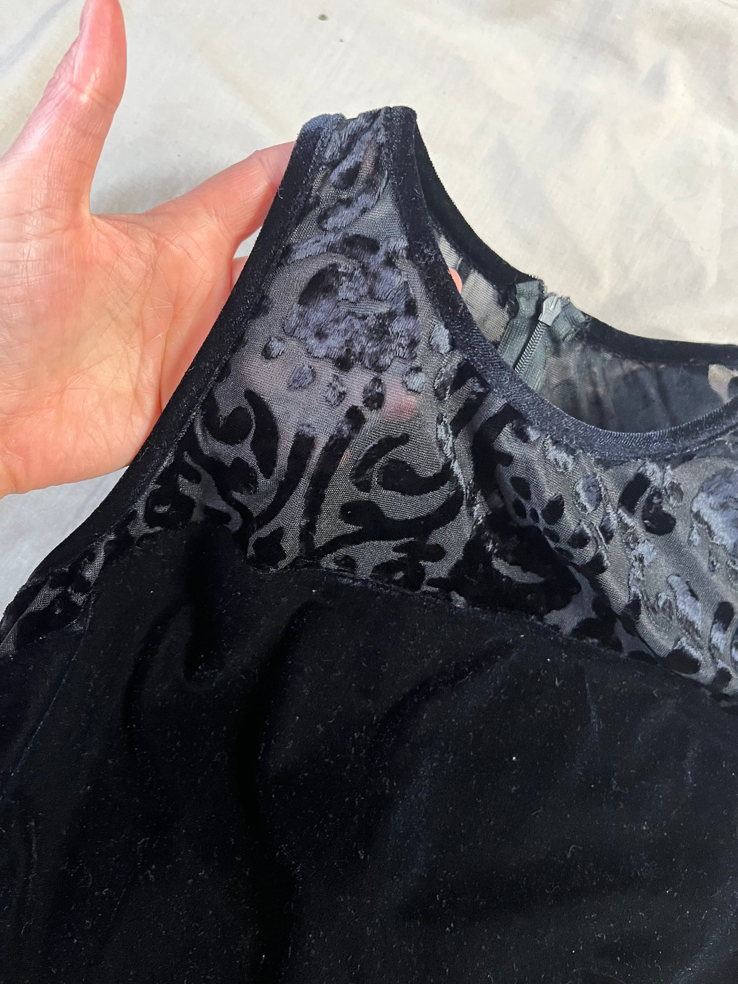 Black Velvet Dress UK 8-10