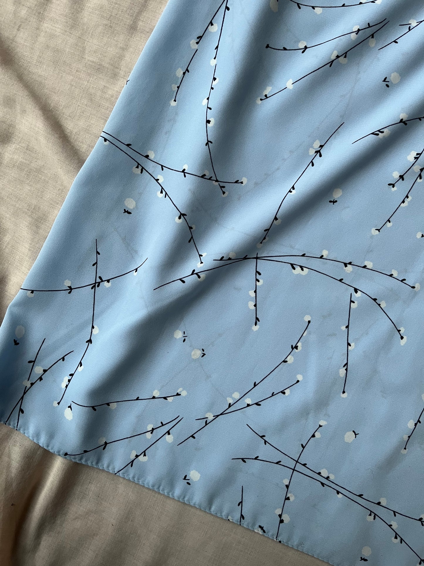 Blue Floral Maxi Skirt - UK 12