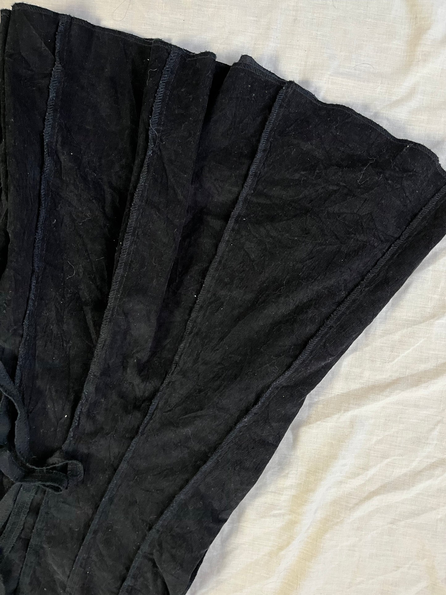 Black Corduroy Maxi Skirt UK 8