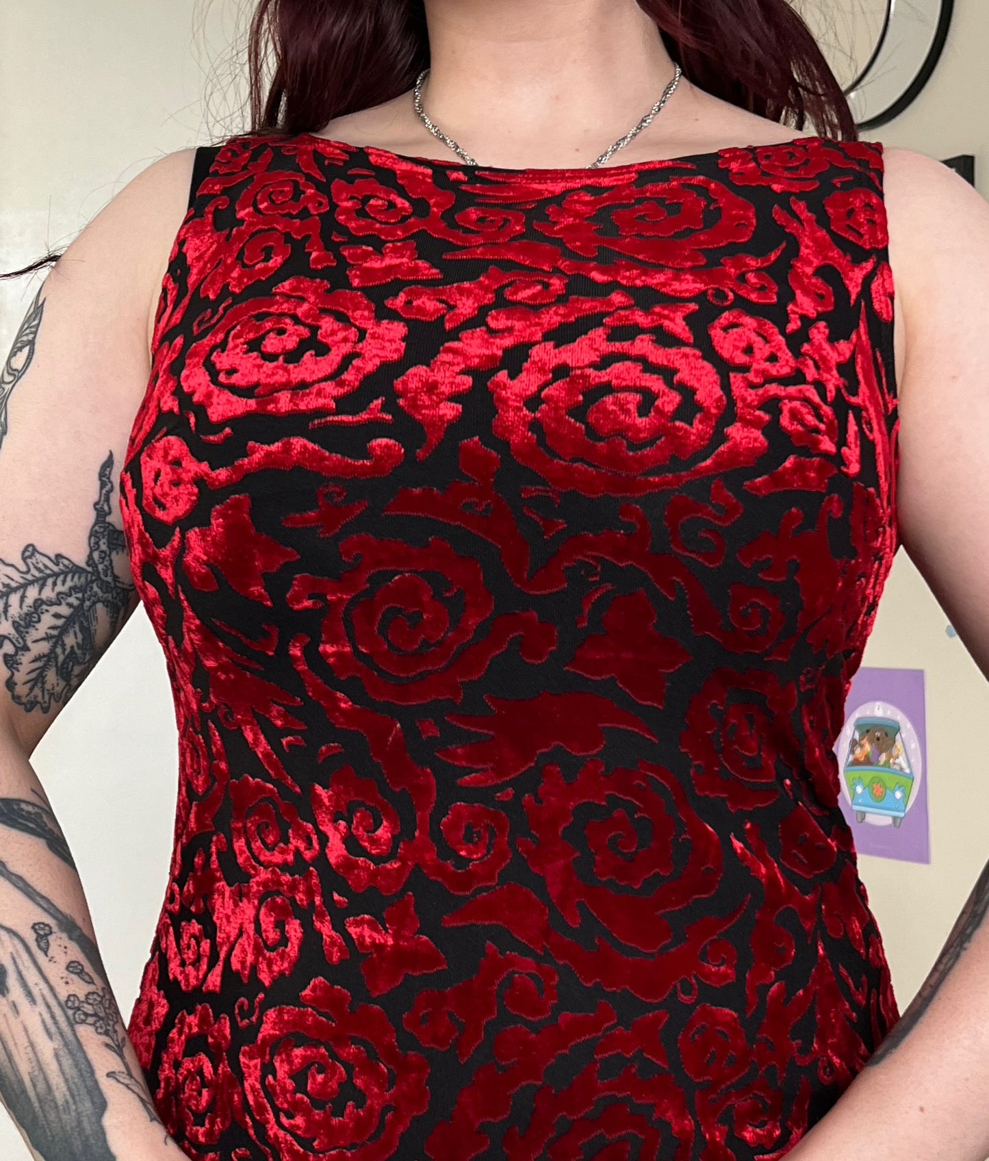 Burnout Velvet Dress UK 10