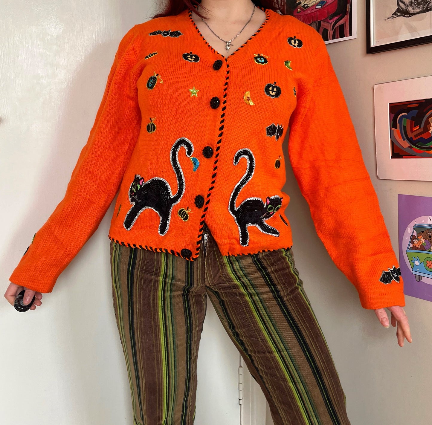 Salem 1990s Halloween Cardigan M