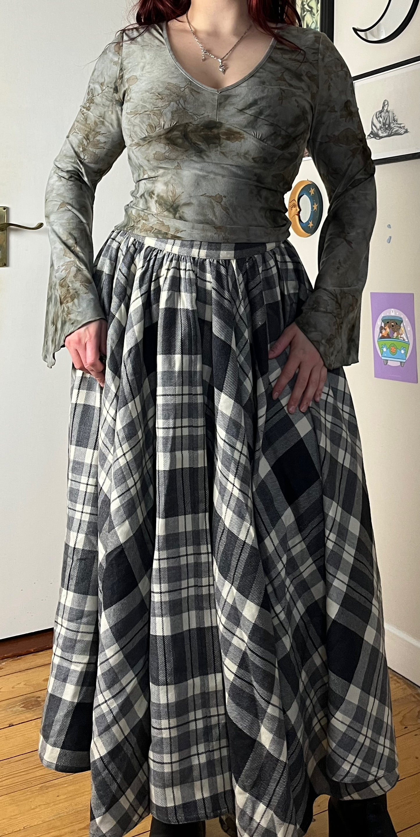 Tartan Maxi Skirt UK 6