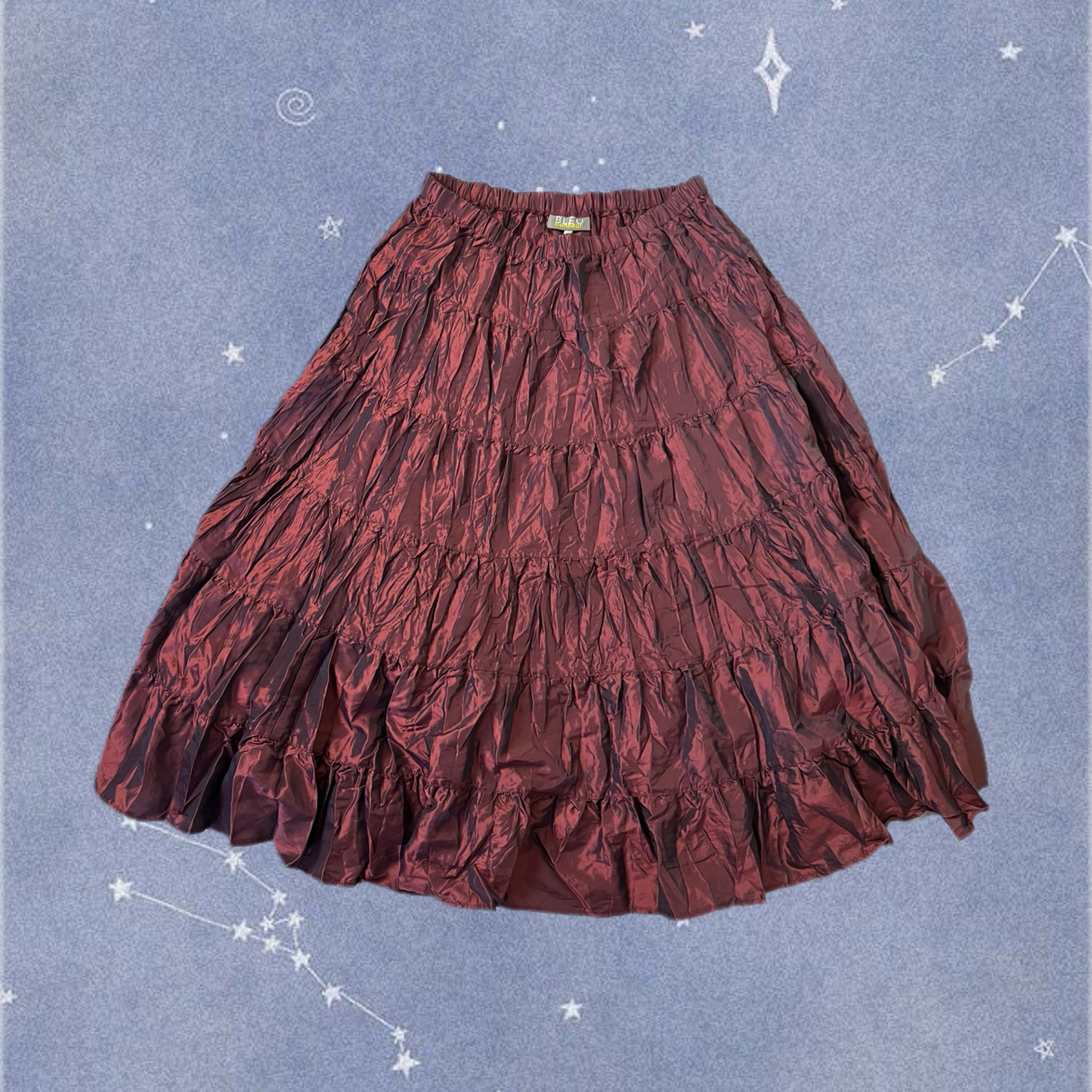 Purple Satin Skirt UK 12-14