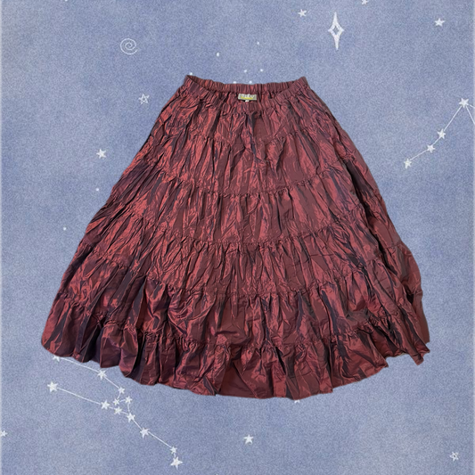 Purple Satin Skirt UK 12-14