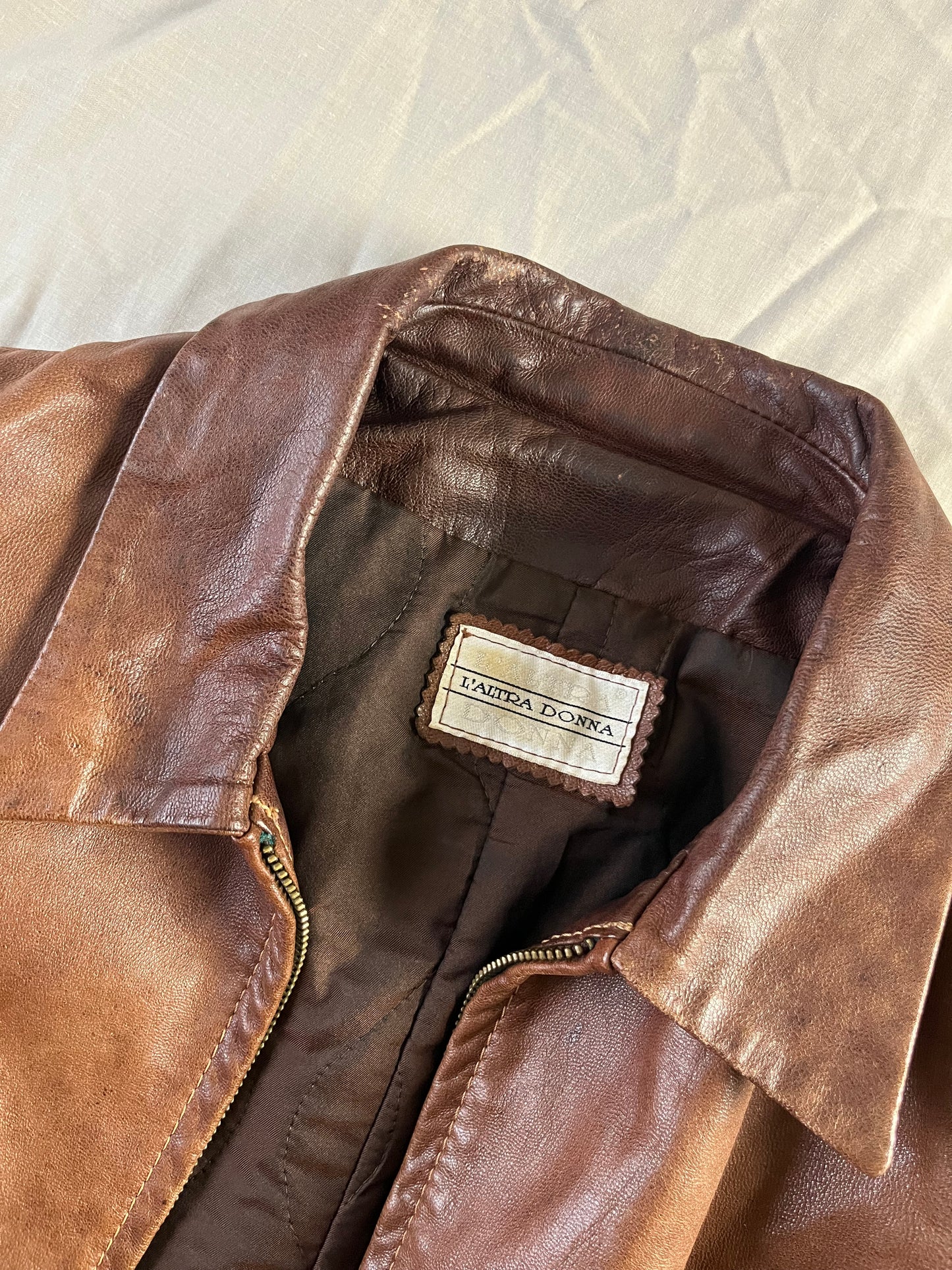 Sophia 90s Leather Jacket UK 10/12