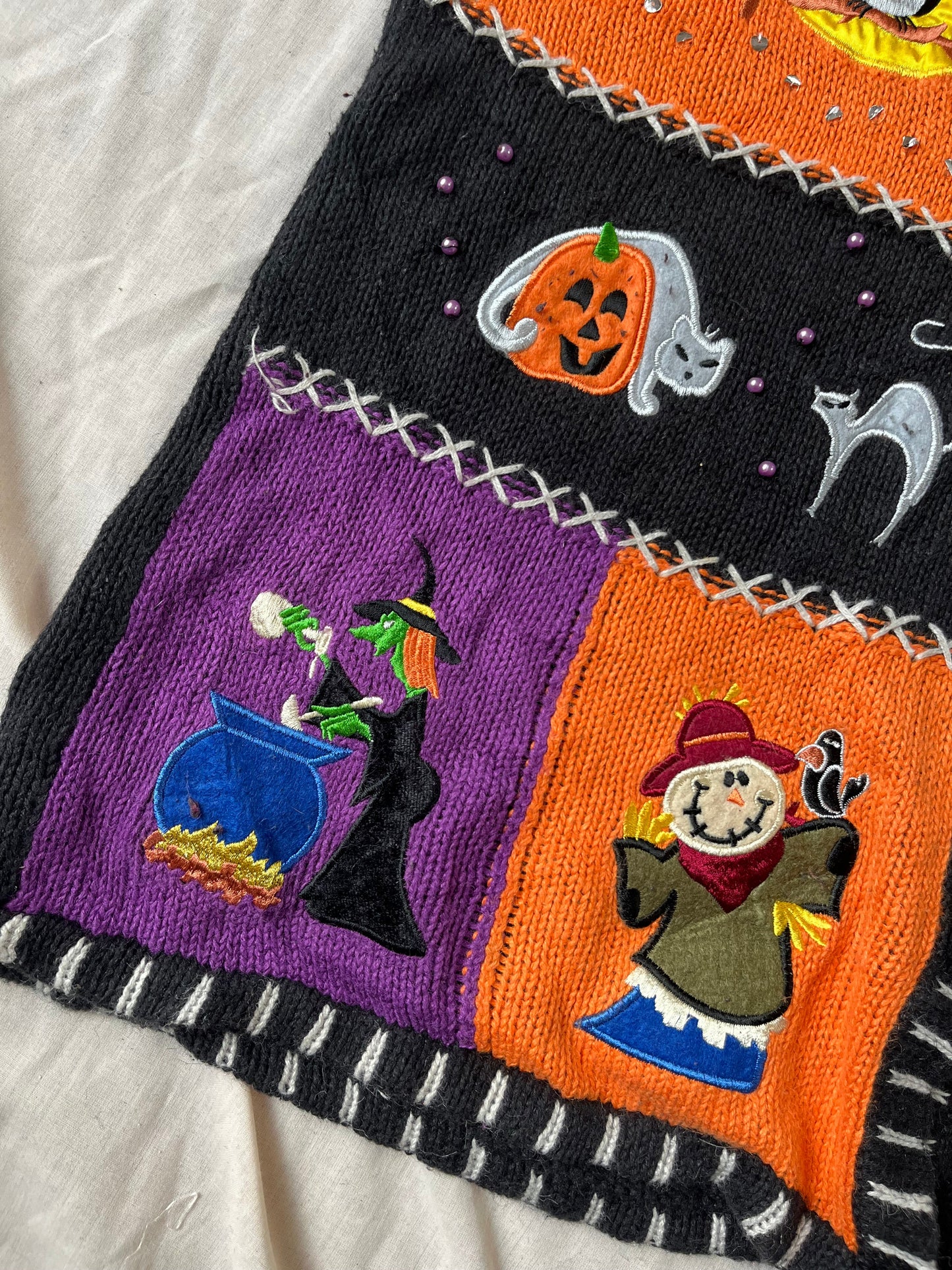 Hex 1990s Halloween Sweater Vest L/XL