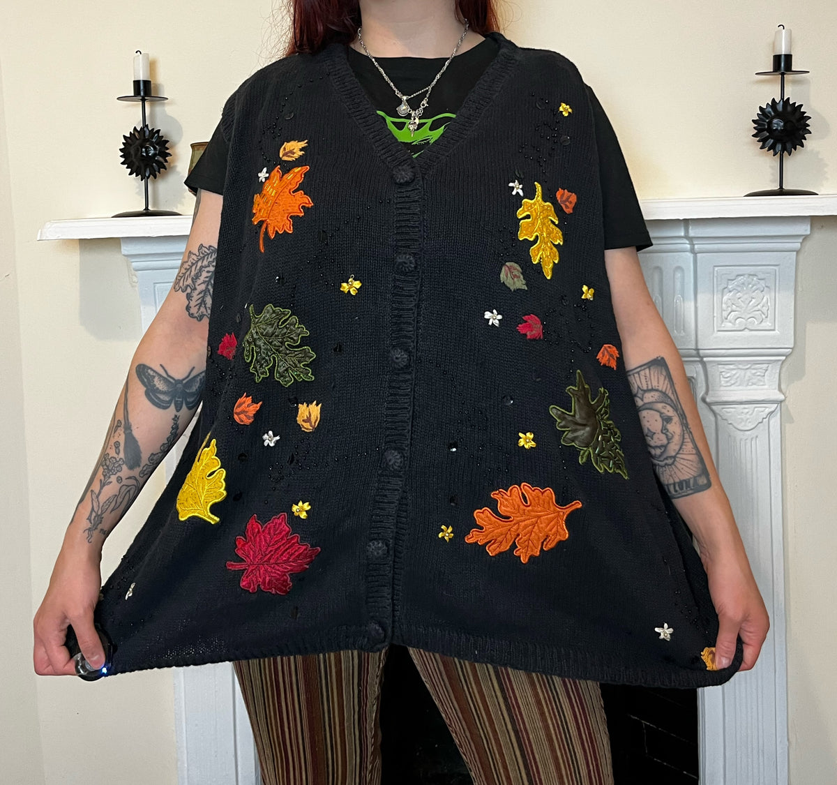 Autumn Leaves Sweater Vest XXL