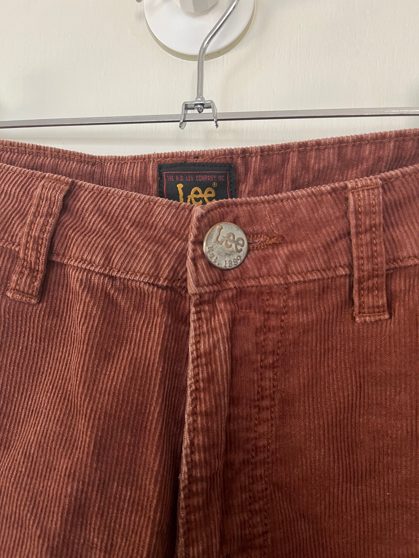 Coral Pink Lee Corduroy Pants UK 6-8
