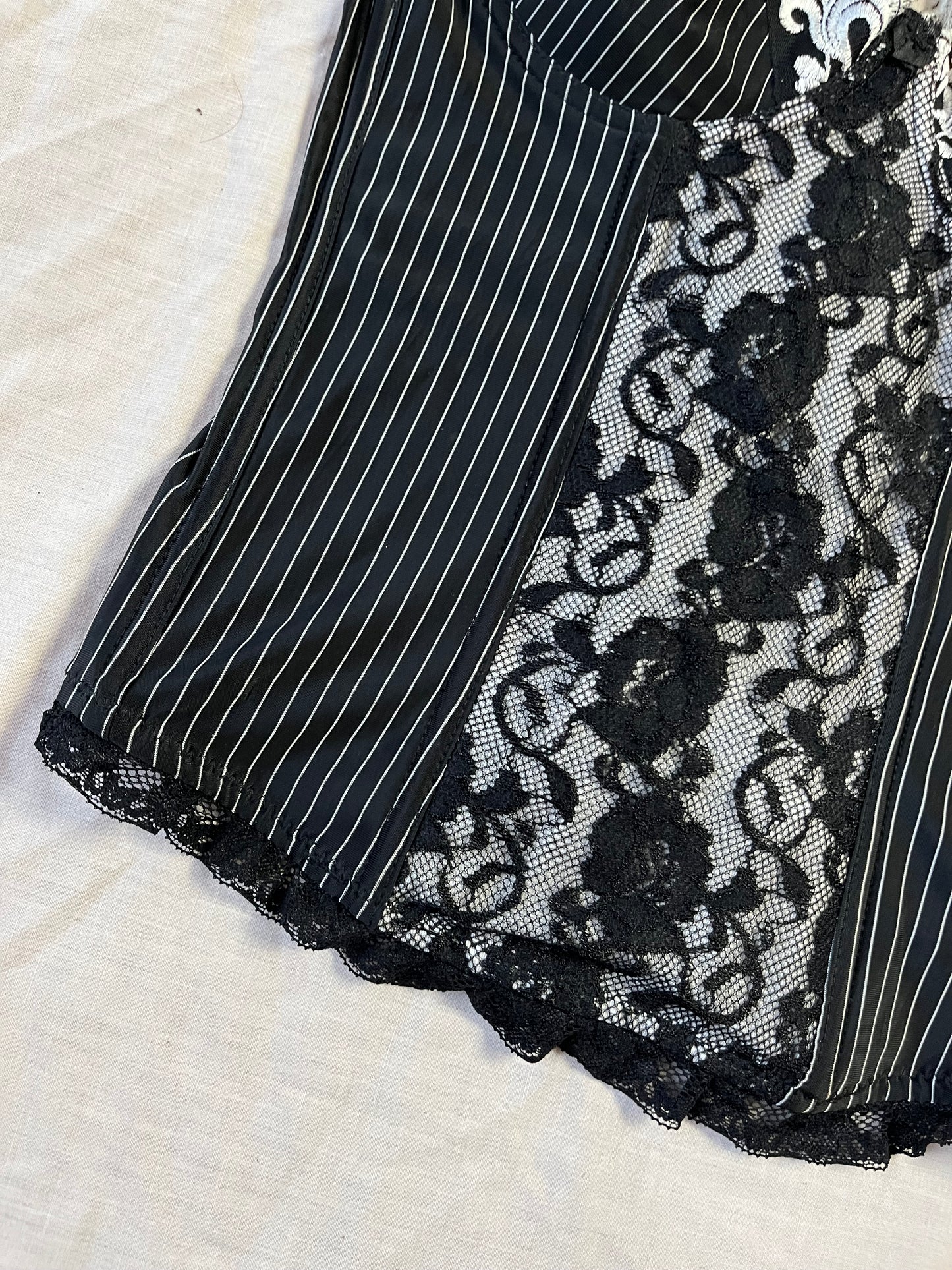 Black and White Corset Top UK 8