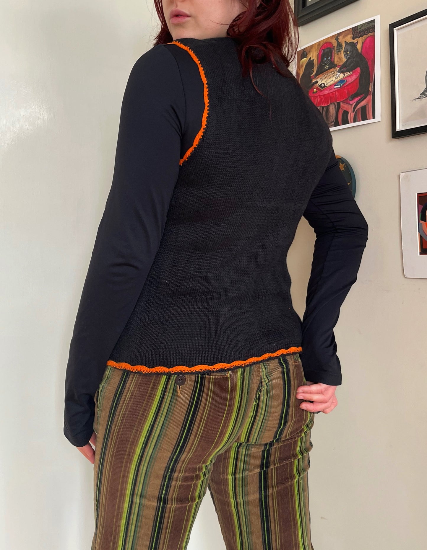 Happy Halloween 1990s Halloween Sweater Vest S