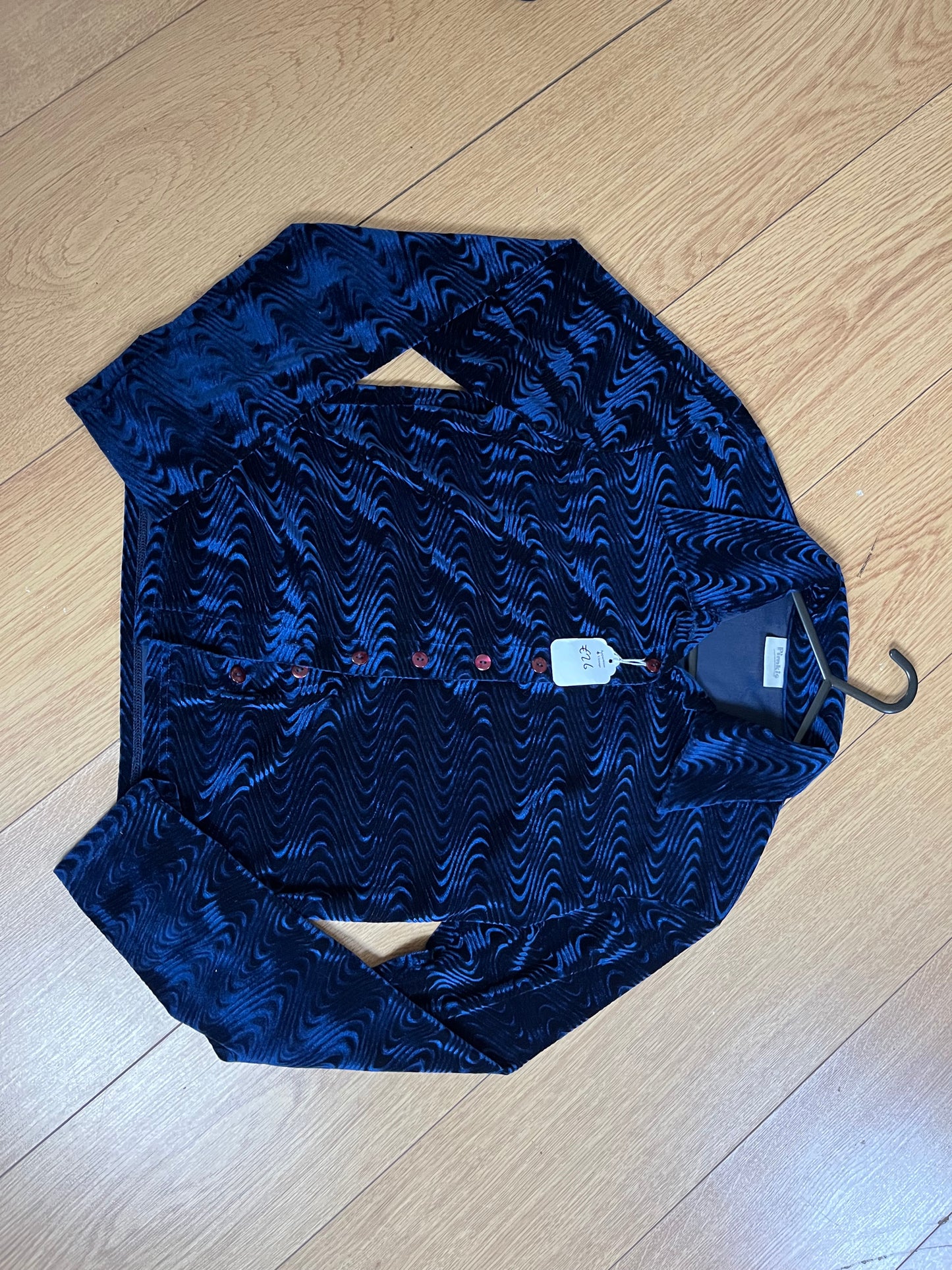 Blue Velvet Top UK 10-12