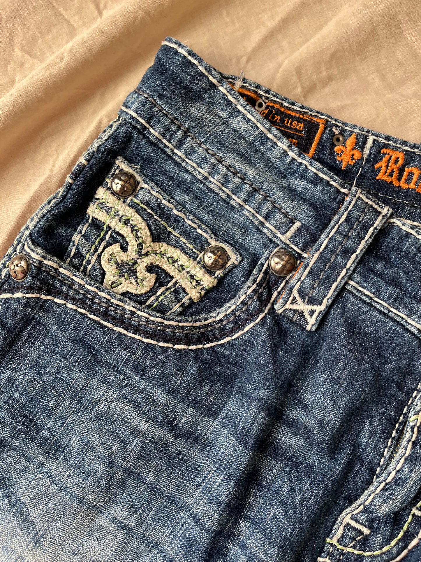 Y2K Rock Revival Jeans UK 10-12