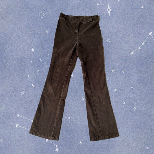 Brown Corduroy Flares - UK 6