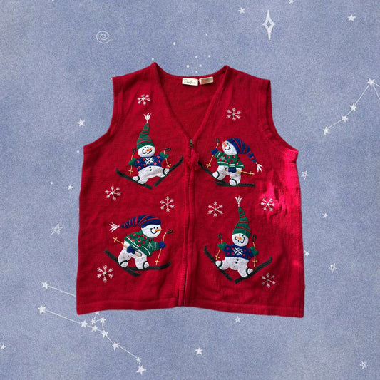 Let It Snow 1990s Sweater Vest UK 4-16/L