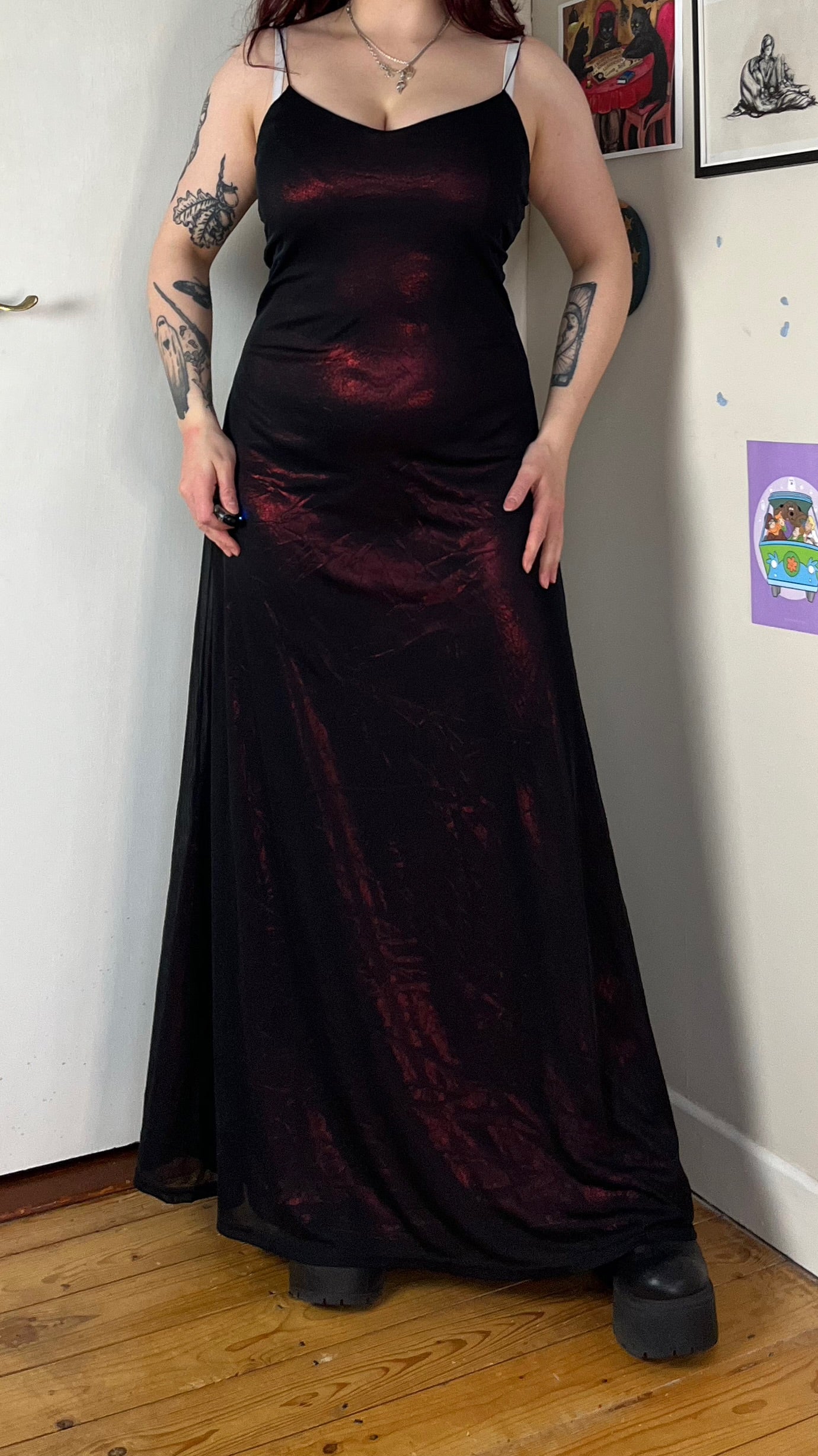 Red And Black Dress UK 10-12