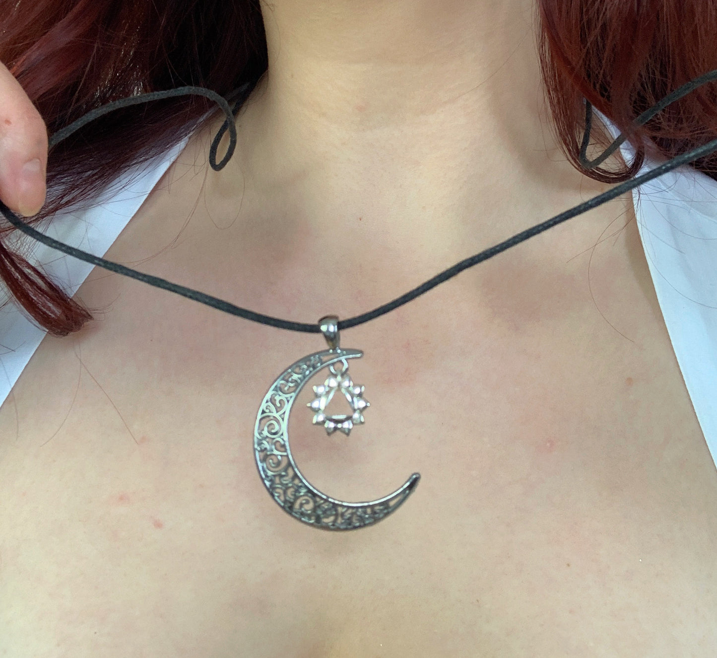 Moon and Star Pendant Necklace