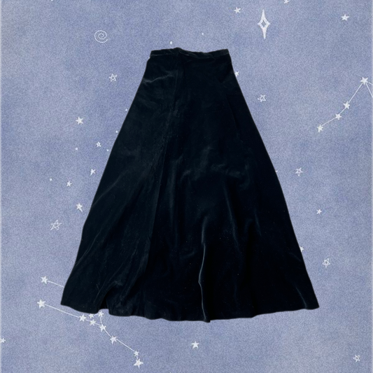Black Velvet Skirt UK 8