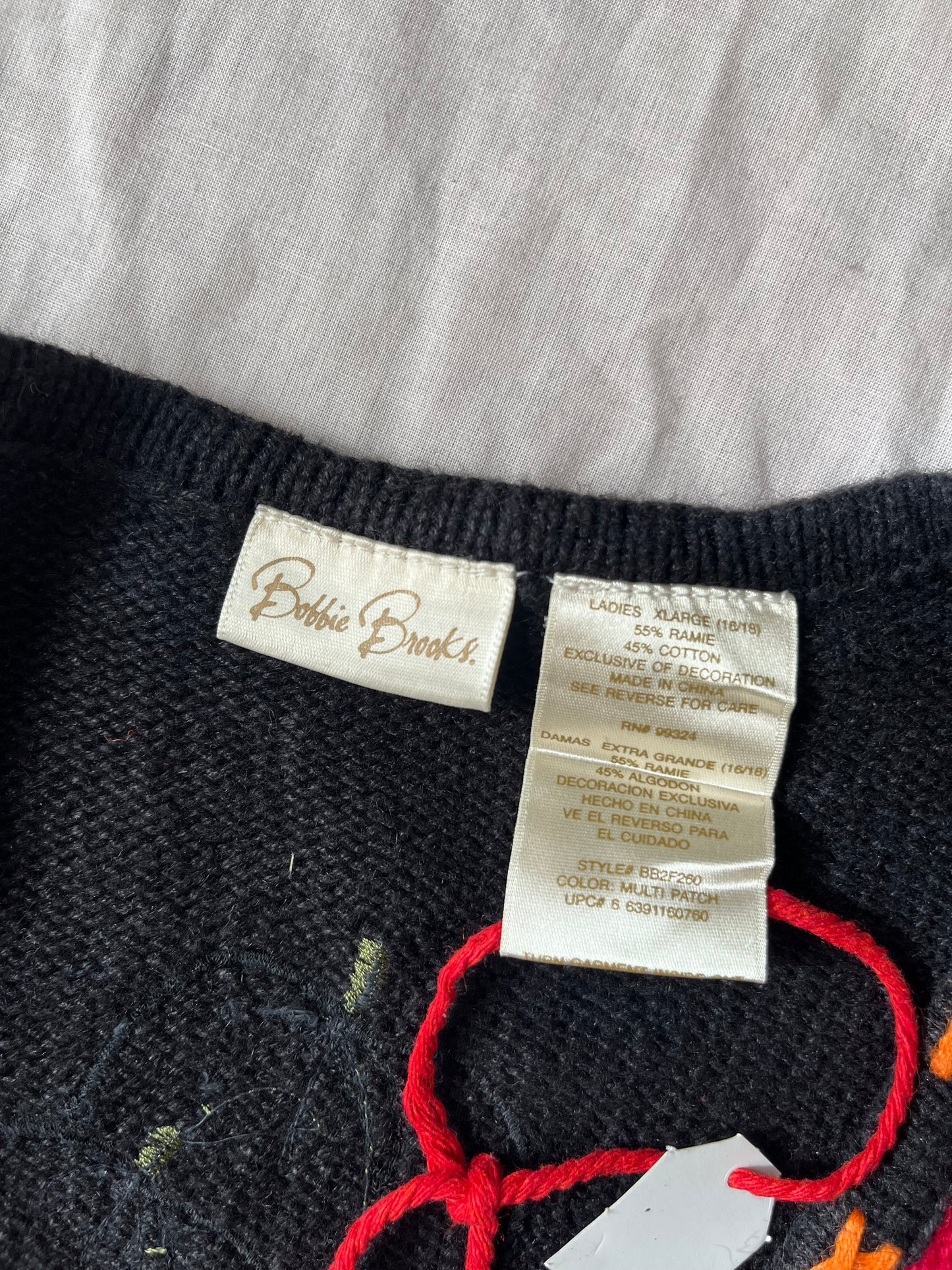 Toil and Trouble 1990s Halloween Sweater Vest XL