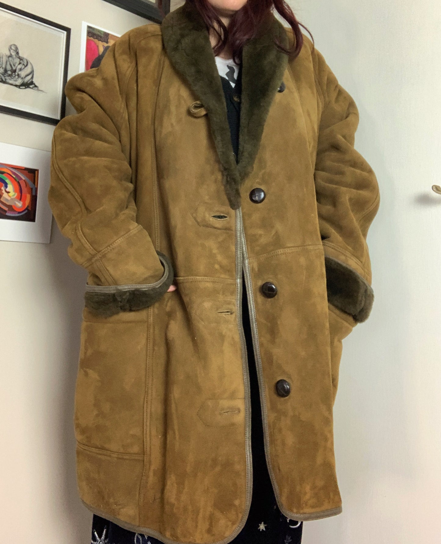 Landon 90s Shearling Coat UK 24-26/XXL