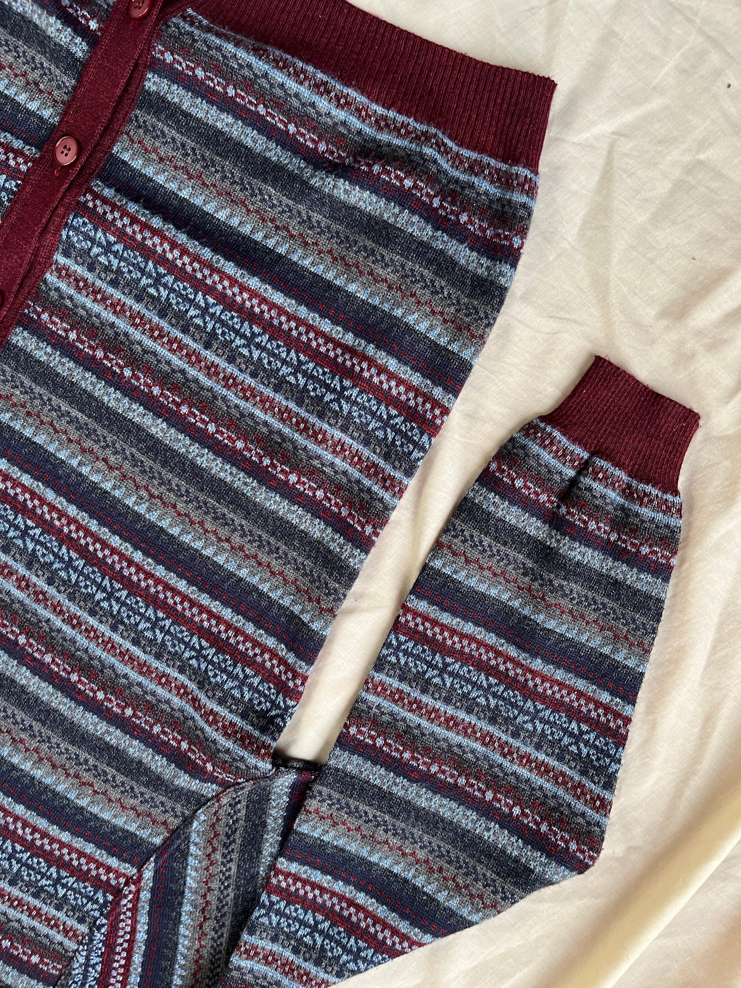 Red and Blue Cardigan XL