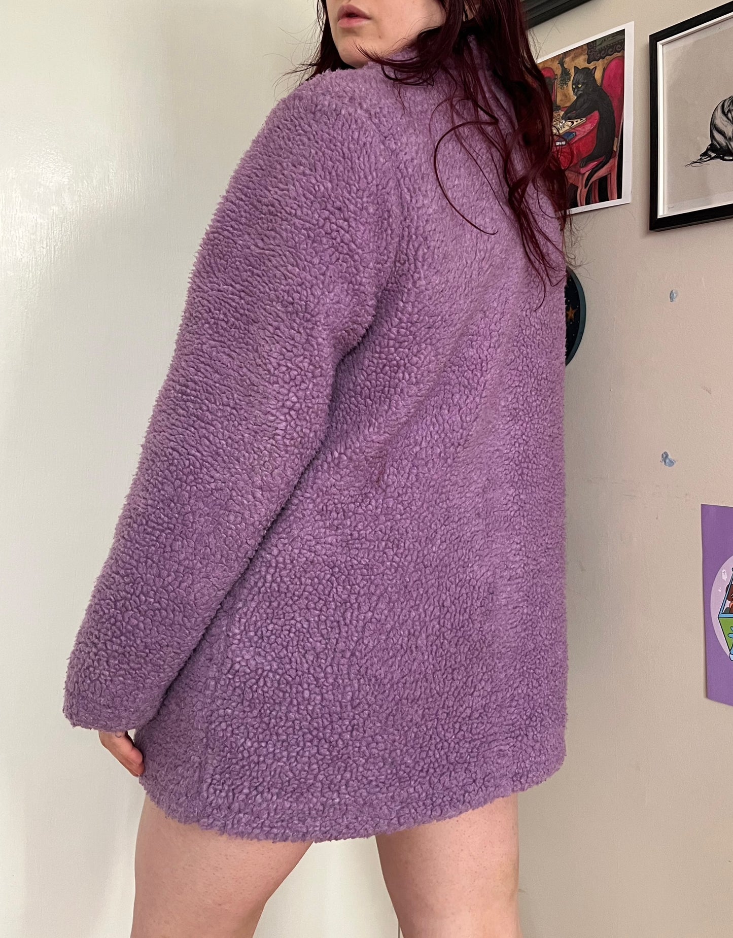 Purple Teddy Coat UK 14-16